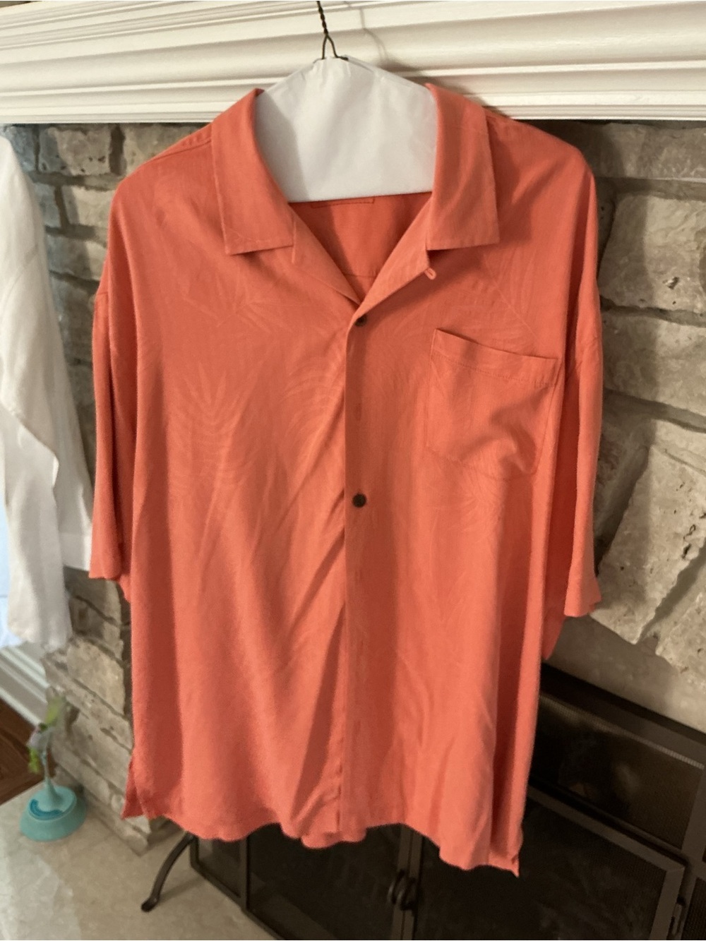 Tommy Bahama light peach Camp Collar Short-Sleeve Button-Down